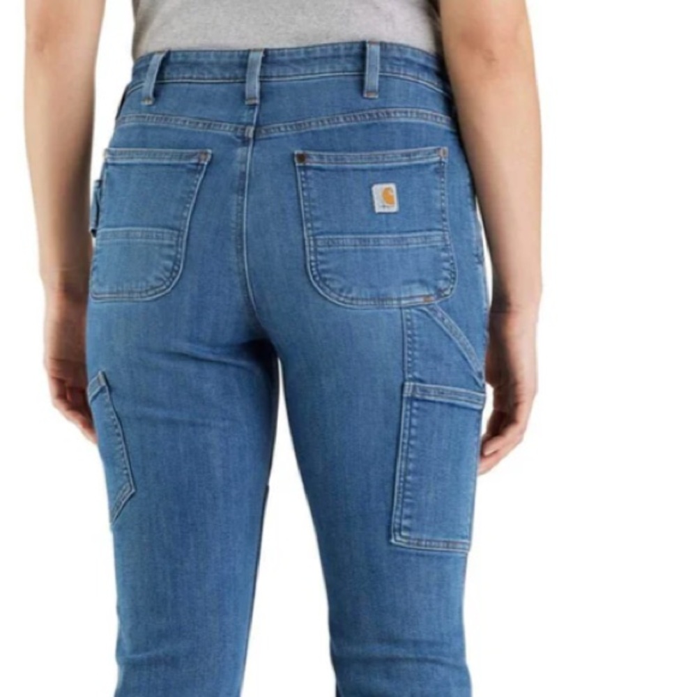 Carhartt Women’s Rugged Flex Relaxed Fit Double Front Jeans Size 12 Short NWT - Picture 5 of 12